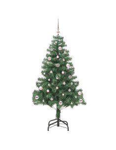 Albero di Natale con 150 LED con supporto Verde 150 cm PVC 2