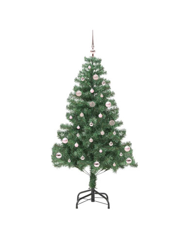 Albero di Natale con 150 LED con supporto Verde 150 cm PVC