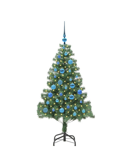 Albero di Natale con 150 LED con supporto Verde 150 cm PVC