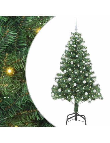 Albero di Natale con 300 LED con supporto Verde 180 cm PVC