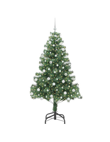 Albero di Natale con 300 LED con supporto Verde 180 cm PVC