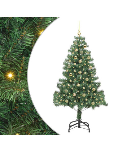 Albero di Natale con 300 LED con supporto Verde 180 cm PVC