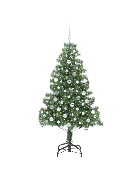 Albero di Natale con 300 LED con supporto Verde 180 cm PVC