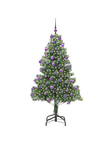 Albero di Natale con 300 LED con supporto Verde 180 cm PVC