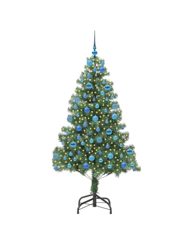 Albero di Natale con 300 LED con supporto Verde 180 cm PVC