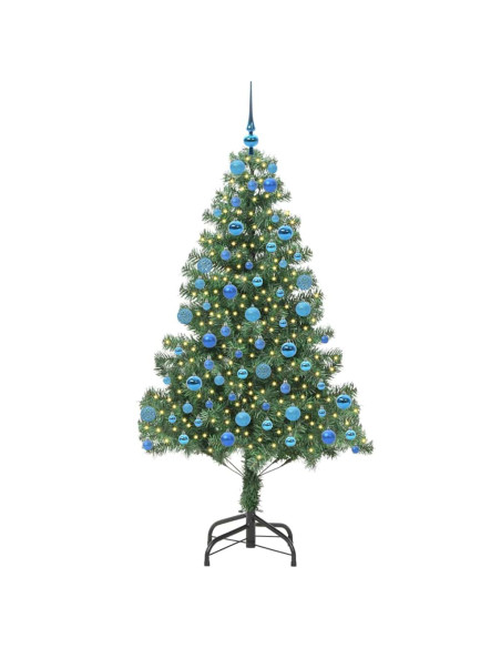 Albero di Natale con 300 LED con supporto Verde 180 cm PVC