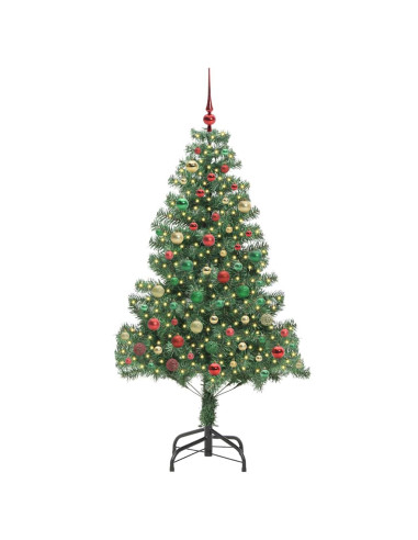 Albero di Natale con 300 LED con supporto Verde 180 cm PVC