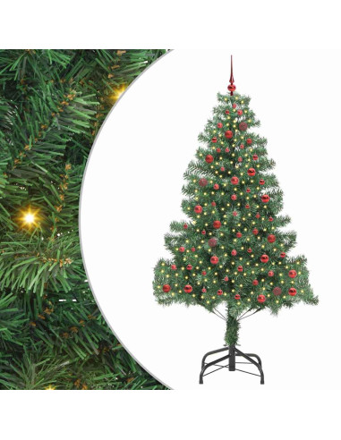 Albero di Natale con 300 LED con supporto Verde 210 cm PVC
