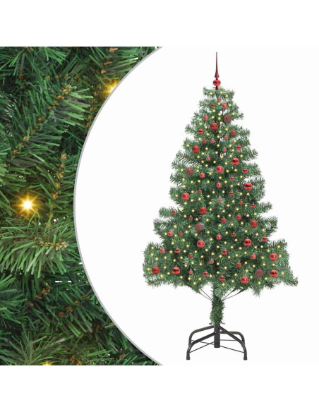Albero di Natale con 300 LED con supporto Verde 210 cm PVC