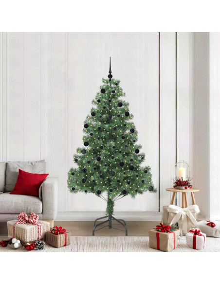 Albero di Natale con 300 LED con supporto Verde 210 cm PVC