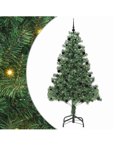 Albero di Natale con 300 LED con supporto Verde 210 cm PVC