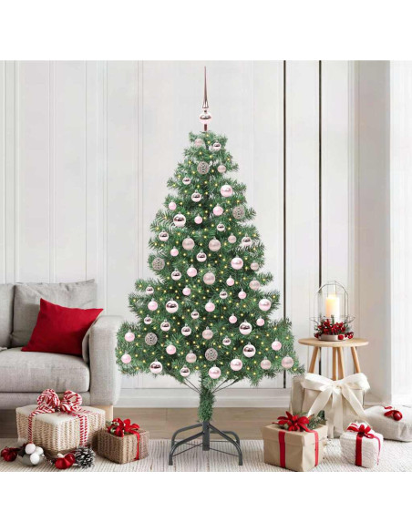 Albero di Natale con 300 LED con supporto Verde 210 cm PVC