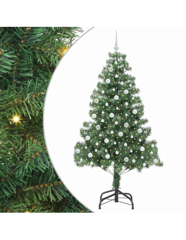 Albero di Natale con 300 LED con supporto Verde 210 cm PVC