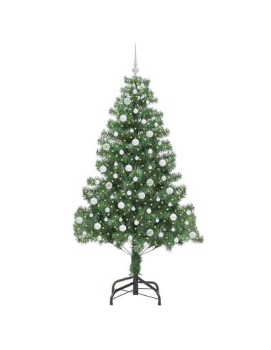 Albero di Natale con 300 LED con supporto Verde 210 cm PVC
