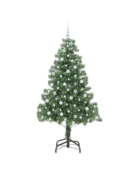 Albero di Natale con 300 LED con supporto Verde 210 cm PVC