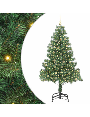 Albero di Natale con 300 LED con supporto Verde 210 cm PVC