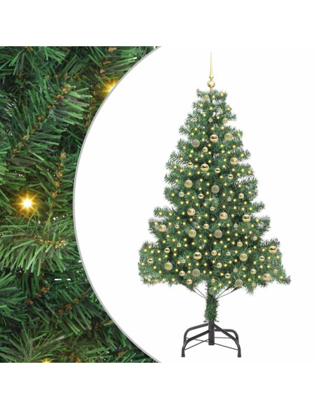 Albero di Natale con 300 LED con supporto Verde 210 cm PVC