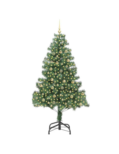 Albero di Natale con 300 LED con supporto Verde 210 cm PVC