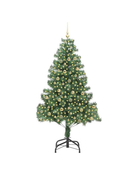 Albero di Natale con 300 LED con supporto Verde 210 cm PVC