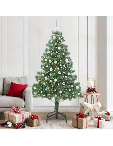 Albero di Natale con 300 LED con supporto Verde 210 cm PVC