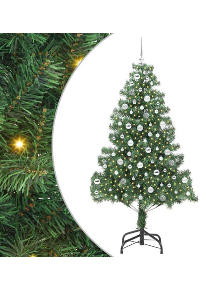 Albero di Natale con 300 LED con supporto Verde 210 cm PVC