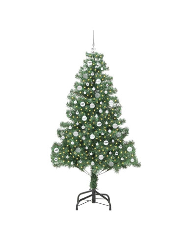 Albero di Natale con 300 LED con supporto Verde 210 cm PVC