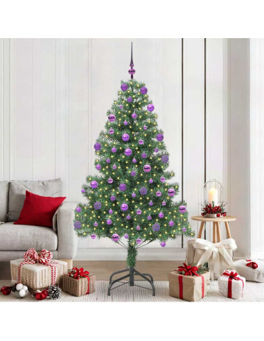 Albero di Natale con 300 LED con supporto Verde 210 cm PVC