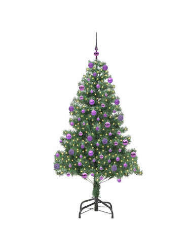 Albero di Natale con 300 LED con supporto Verde 210 cm PVC