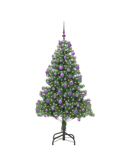 Albero di Natale con 300 LED con supporto Verde 210 cm PVC