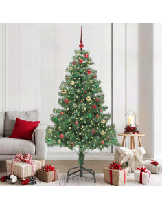 Albero di Natale con 300 LED con supporto Verde 210 cm PVC 2