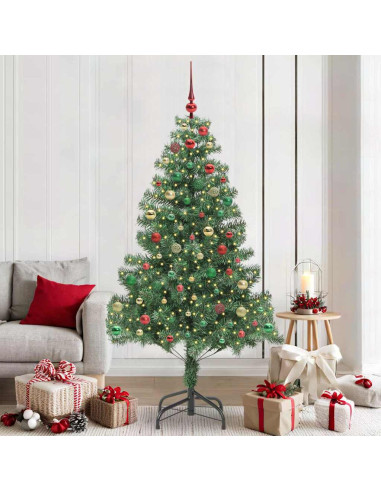 Albero di Natale con 300 LED con supporto Verde 210 cm PVC