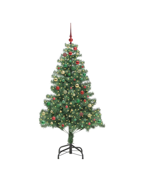 Albero di Natale con 300 LED con supporto Verde 210 cm PVC