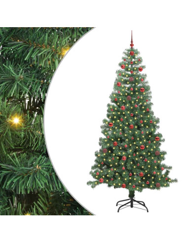Albero di Natale con 300 LED con supporto Verde 240 cm PVC