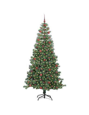 Albero di Natale con 300 LED con supporto Verde 240 cm PVC