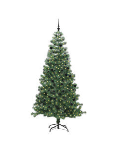 Albero di Natale con 300 LED con supporto Verde 240 cm PVC 2