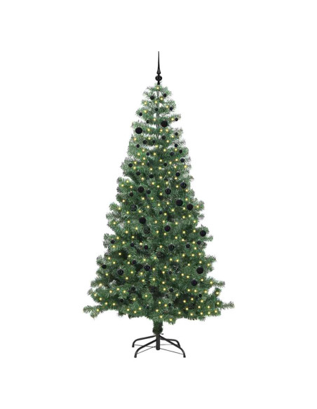 Albero di Natale con 300 LED con supporto Verde 240 cm PVC