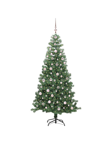 Albero di Natale con 300 LED con supporto Verde 240 cm PVC