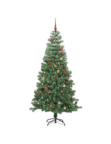 Albero di Natale con 300 LED con supporto Verde 240 cm PVC