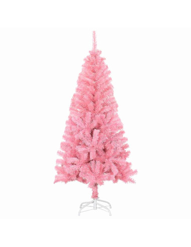 Albero di Natale con 150 LED con supporto Rosa 150 cm PVC