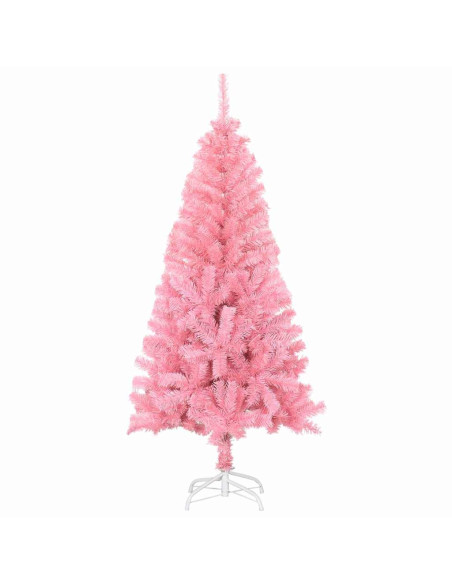 Albero di Natale con 150 LED con supporto Rosa 150 cm PVC