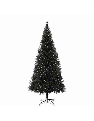 Albero di Natale con 300 LED con supporto Nero 210 cm PVC