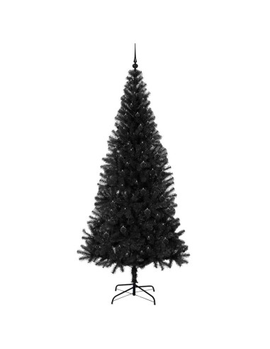 Albero di Natale con 300 LED con supporto Nero 240 cm PVC