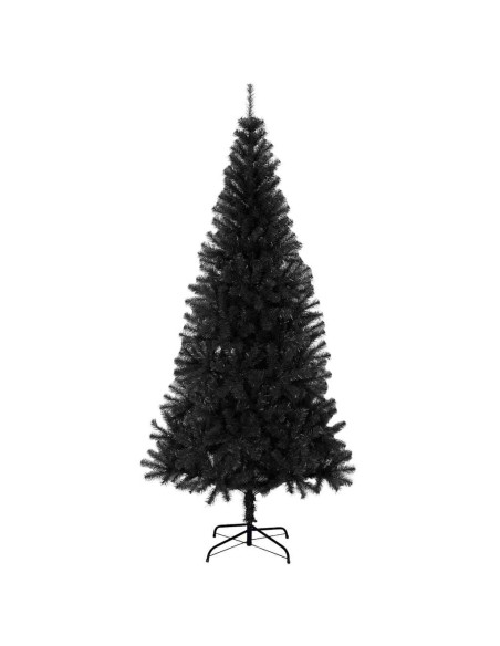 Albero di Natale con 300 LED con supporto Nero 240 cm PVC