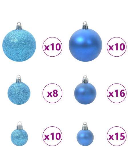 Albero di Natale con 300 LED con supporto Nero 240 cm PVC