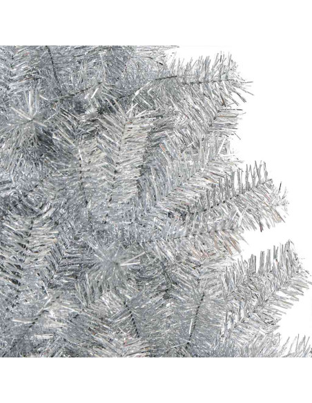 Albero di Natale con 150 LED con supporto Argento 150 cm PET