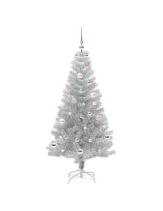 Albero di Natale con 150 LED con supporto Argento 150 cm PET 2