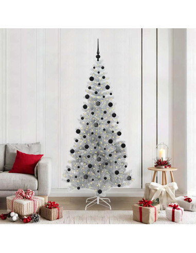 Albero di Natale con 300 LED con supporto Argento 210 cm PET