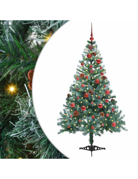 Albero di Natale artificiale Verde 150 cm PVC e Acciaio