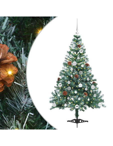 Albero di Natale artificiale Verde 150 cm PVC e Acciaio