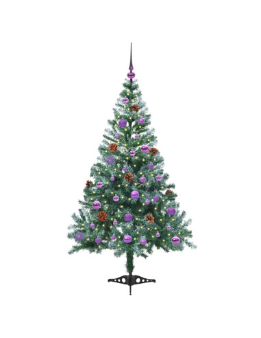 Albero di Natale artificiale Verde 150 cm PVC e Acciaio